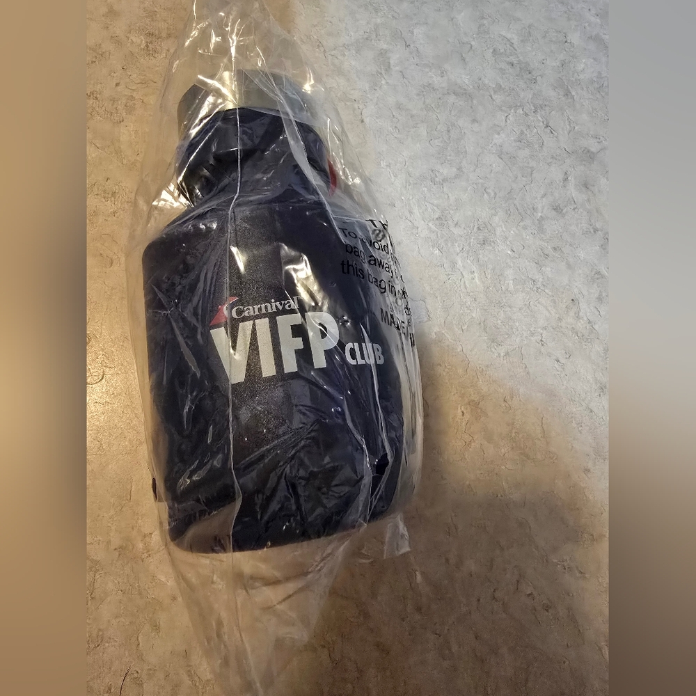 Carnival Cruise VIFP Silicone Collapsible Travel Water Bottle Platinum Gift 2025 - Picture 5 of 6